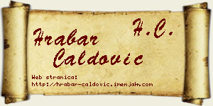 Hrabar Ćaldović vizit kartica